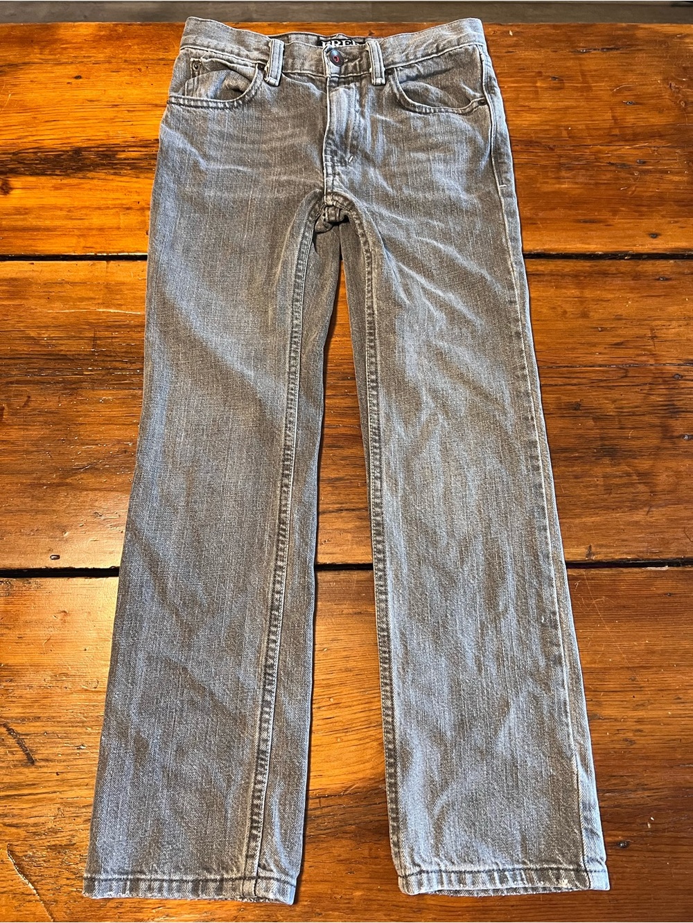 Kids Gray Straight-Leg Jeans - Durable Everyday Denim